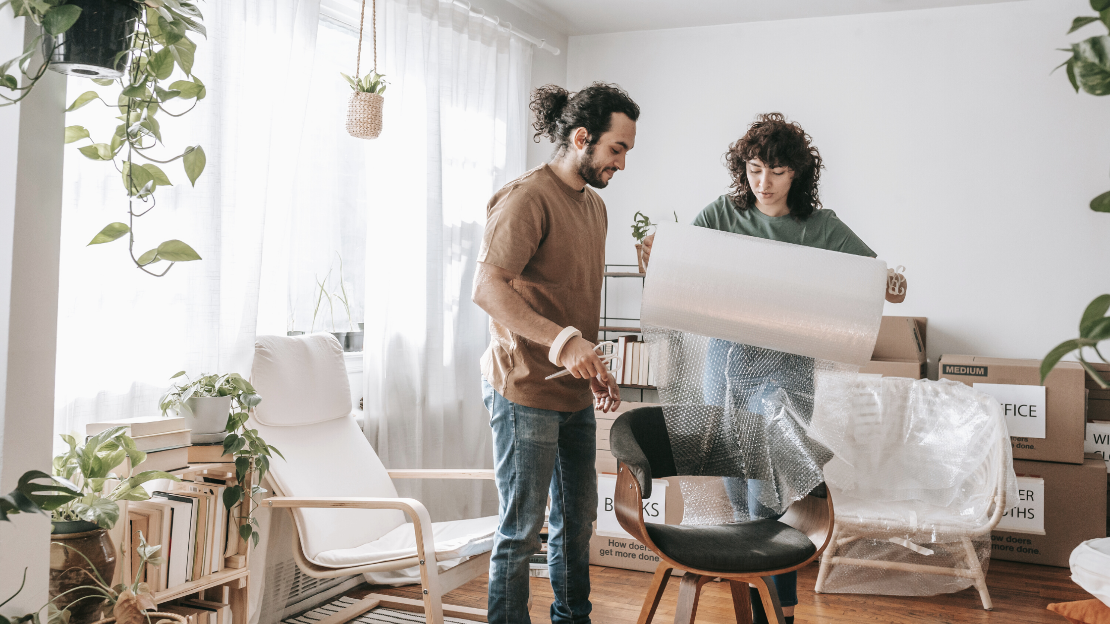 Stockage bien dans un garde-meuble en vu d'un déménagement