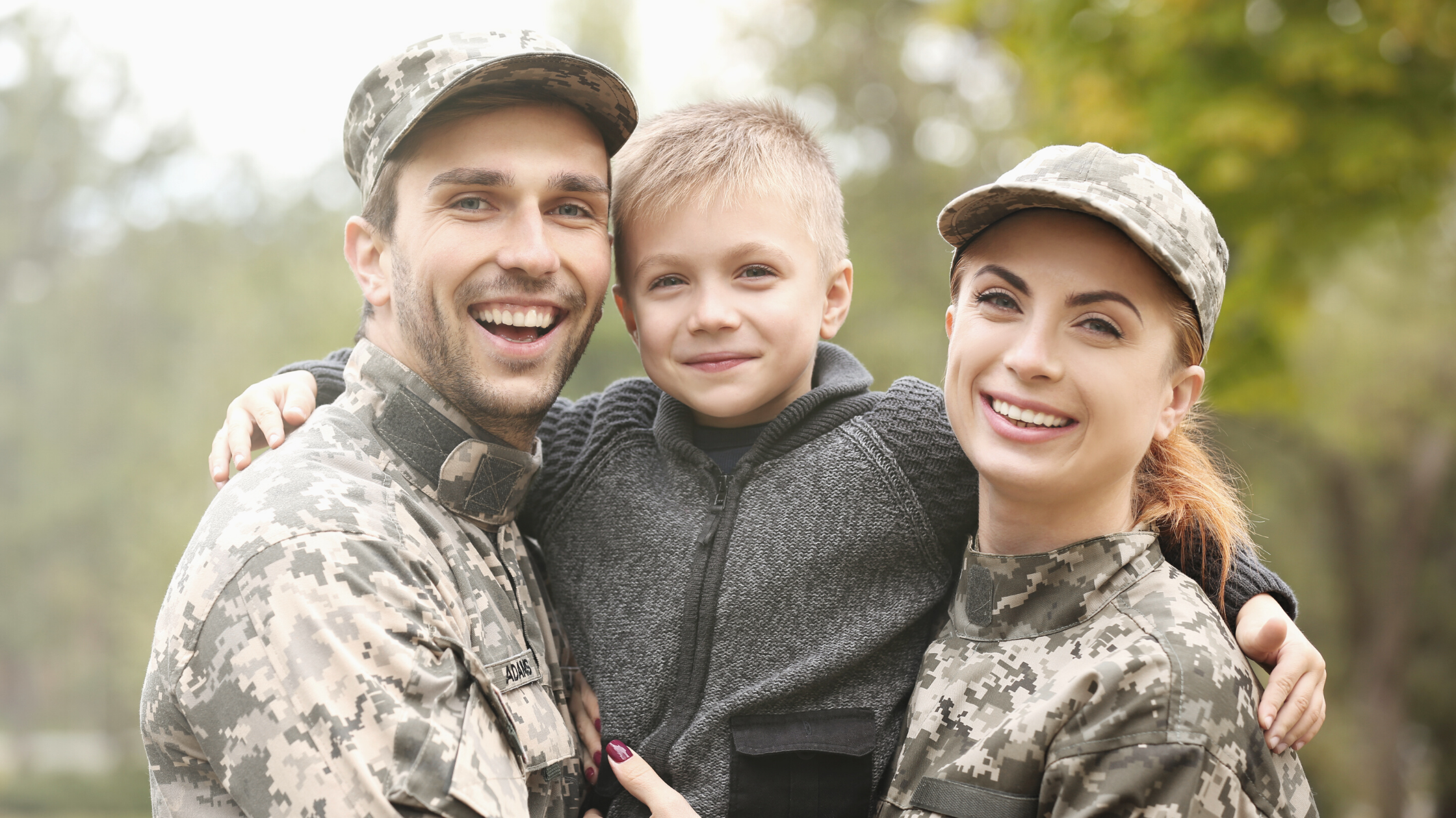 Une famille de militaire heureux