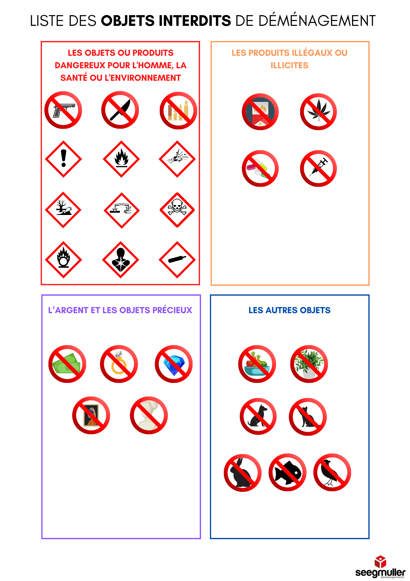 objets interdits déménagement